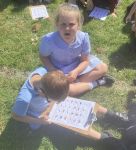 Children on a scavenger hunt