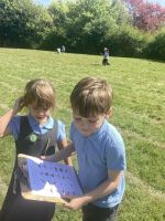 Children on a scavenger hunt