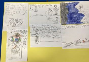 Child's poster about Ancient Egyptian artefacts