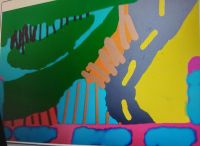 Child's version of David Hockney art