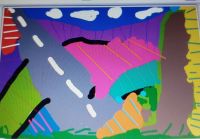 Child's version of David Hockney art