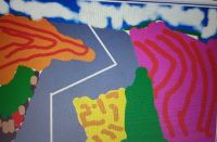 Child's version of David Hockney art