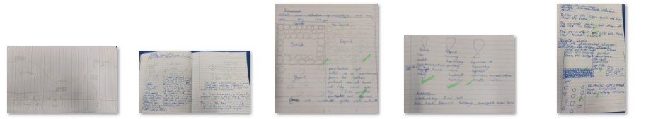 Children's work investigating states of matter