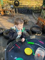 Child blowing bubbles