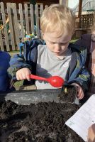 Child planting