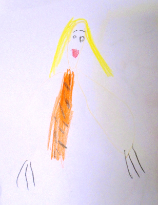 Drawing of Mrs Moseling