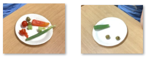 Children trying new foods