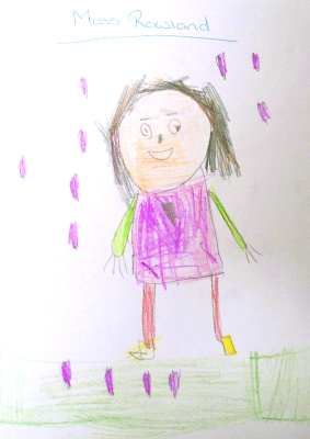 Drawing of Miss Rowland