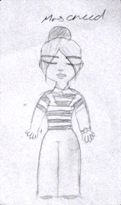 Drawing of Mrs Creed