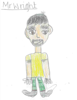 Drawing of Mr Wright