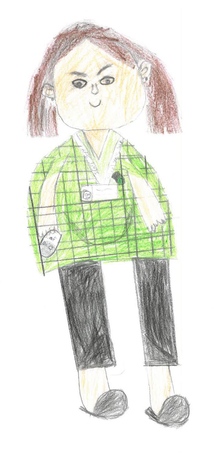 drawing of Mrs Morris
