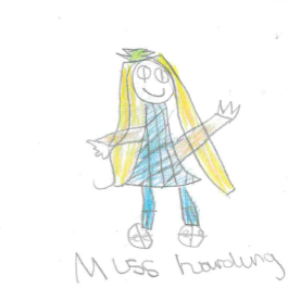 Drawing of Miss Harding